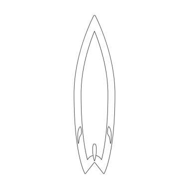 pix Surfboard Outline Vector svg vector illustration graphic