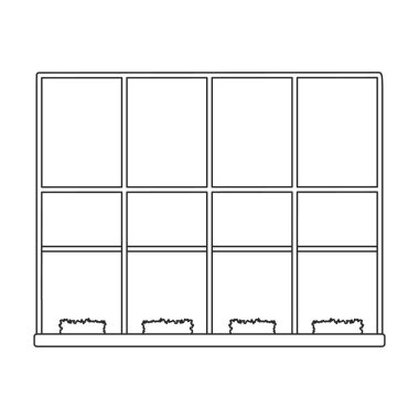 Greenhouse vector outline icon. Vector illustration greenhouse on white background. Isolated outline illustration icon of glasshouse .