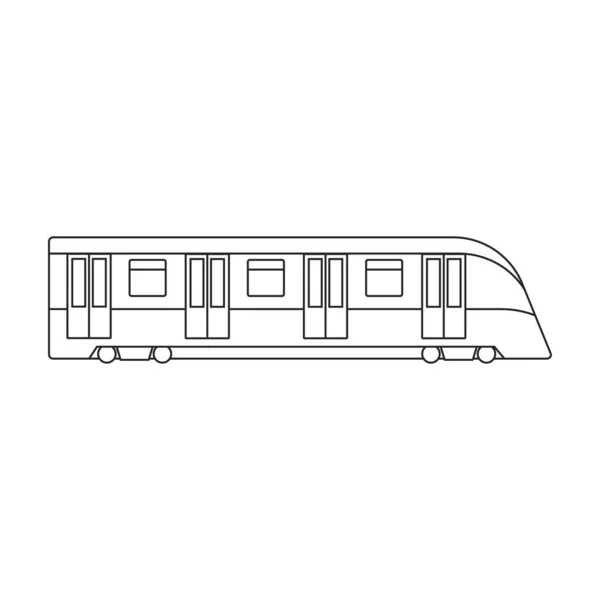 Subway vector outline icon. Vector illustration cargo on white background. Isolated outline illustration icon of subway. — Vetor de Stock