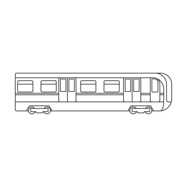 Subway vector outline icon. Vector illustration cargo on white background. Isolated outline illustration icon of subway. — Image vectorielle