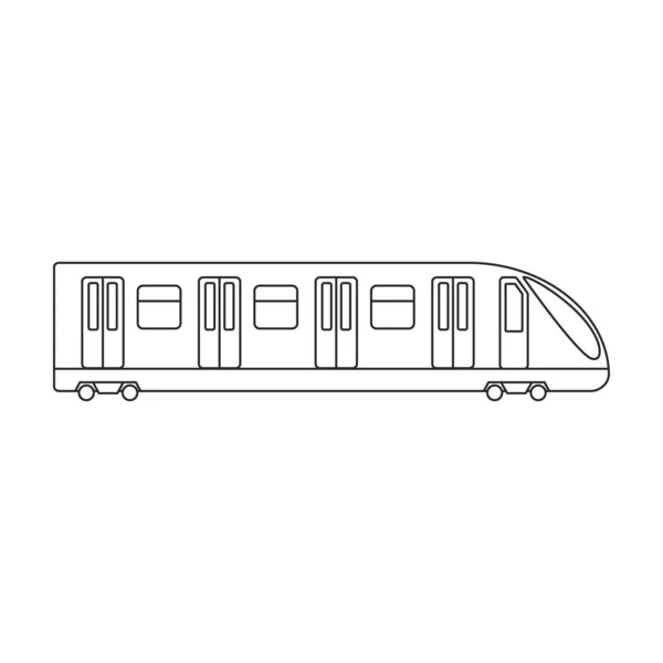 Subway vector outline icon. Vector illustration cargo on white background. Isolated outline illustration icon of subway. — Image vectorielle