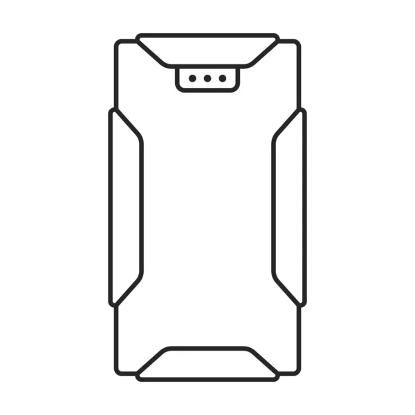 Power bank vector outline icon. Vector illustration power bank on white background. Isolated outline illustration icon of charger. — Stockový vektor