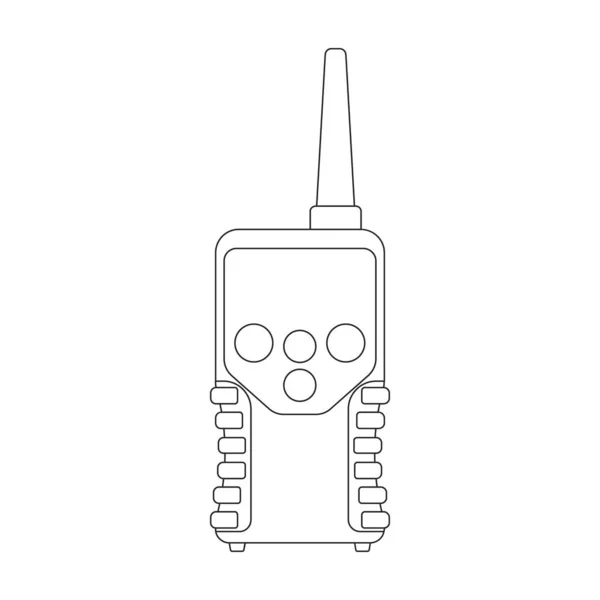 Talkie portable vector outline icon. Vector illustration radio talkie on white background. Isolated outline illustration icon of portable radio, . — Stockvector