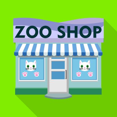 Düz vektör simgesini kaydet. Beyaz arkaplanda vektör illüstrasyon mağazası önü. Deponun izole edilmiş düz illüstrasyon simgesi .