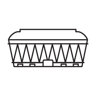 Arena vektör çizgisi simgesi. Beyaz arka planda vektör illüstrasyon stadyumu. Arena 'nın izole edilmiş taslak resim simgesi .