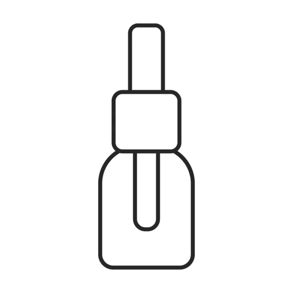 Cosmetische fles vector icon.Outline vector pictogram geïsoleerd op witte achtergrond cosmetische fles. — Stockvector