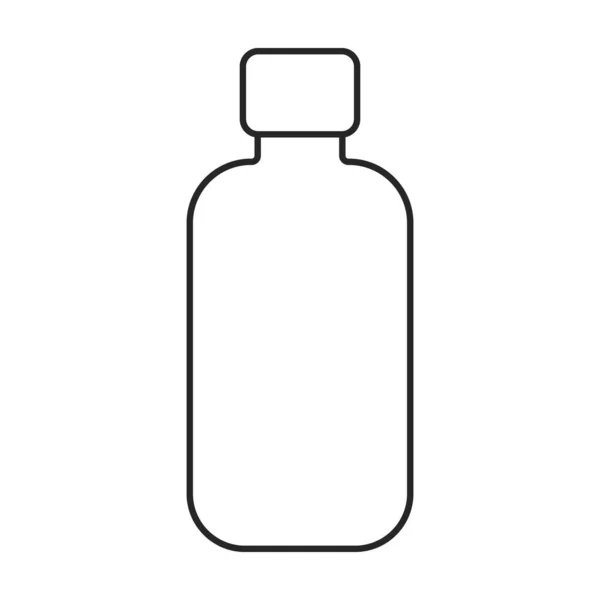 Ikona wektora butelki kosmetycznej.Ikona wektora zarysu izolowana na białym tle butelki kosmetycznej. — Wektor stockowy