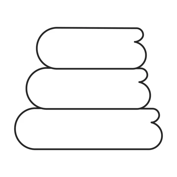 Handtuch Vektor icon.Outline Vektor Symbol isoliert auf weißem Hintergrund Handtuch. — Stockvektor