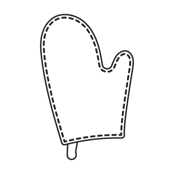 Mitten untuk spa vektor icon.Outline vektor ikon terisolasi di white background mitten untuk spa. - Stok Vektor