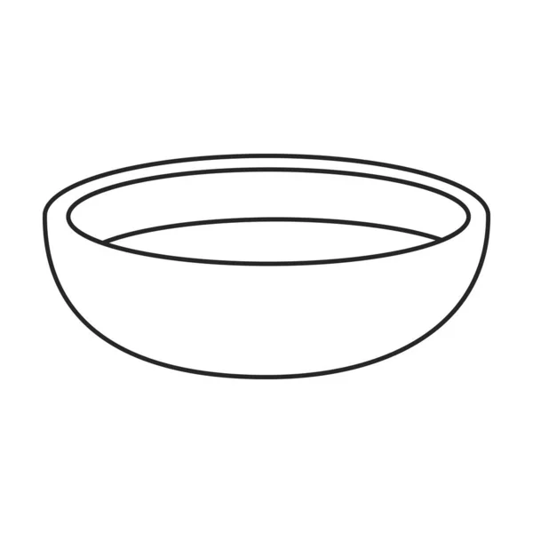 Becken-Vektorsymbol aus Holz. Umrissvektorsymbol isoliert auf weißem Hintergrund Becken aus Holz. — Stockvektor