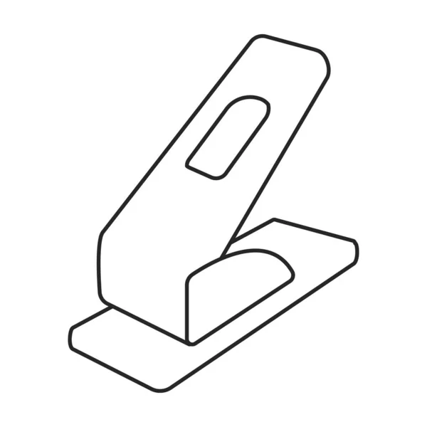 Puncher icono de contorno de papel vectorial. Papel agujero de ilustración vectorial sobre fondo blanco. Icono de ilustración de contorno aislado del punzón . — Vector de stock