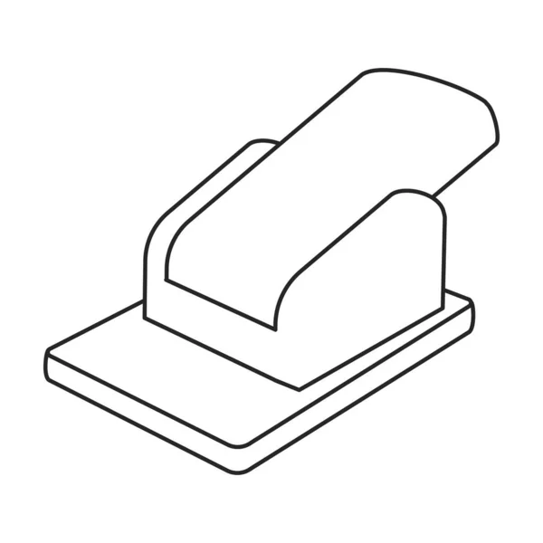 Puncher icono de contorno de papel vectorial. Papel agujero de ilustración vectorial sobre fondo blanco. Icono de ilustración de contorno aislado del punzón . — Vector de stock