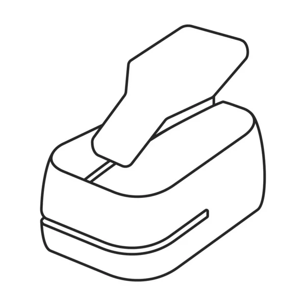 冲床纸矢量轮廓图标.关于白色背景的矢量插画孔文件。孤立的冲孔图示图标 . — 图库矢量图片