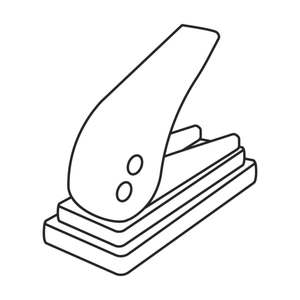 Puncher icono de contorno de papel vectorial. Papel agujero de ilustración vectorial sobre fondo blanco. Icono de ilustración de contorno aislado del punzón . — Archivo Imágenes Vectoriales