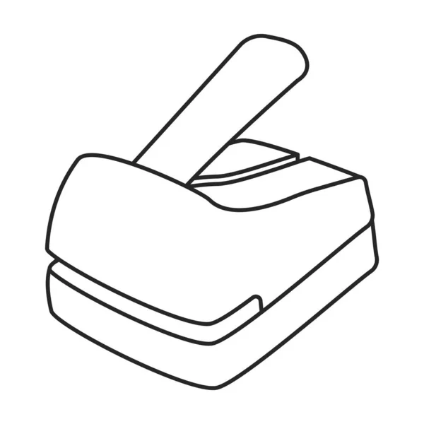 Puncher icono de contorno de papel vectorial. Papel agujero de ilustración vectorial sobre fondo blanco. Icono de ilustración de contorno aislado del punzón . — Archivo Imágenes Vectoriales