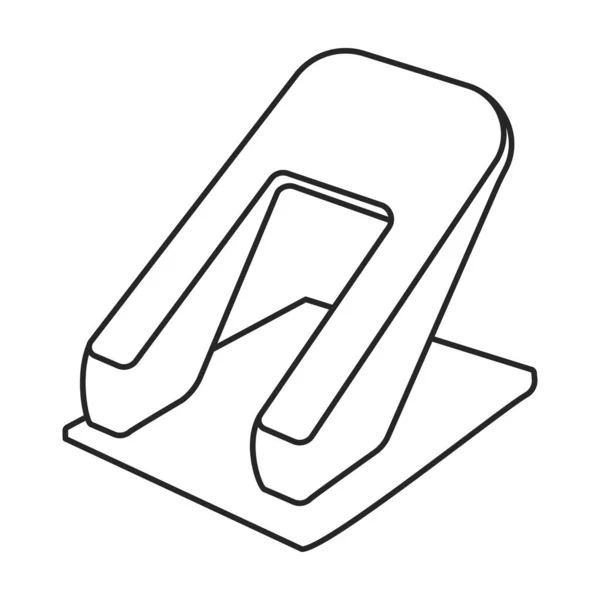 Umrisssymbole aus Lochpapier. Vektor-Illustrationsloch-Papier auf weißem Hintergrund. Isolierte Umrisse illustrieren die Ikone der Pointe . — Stockvektor