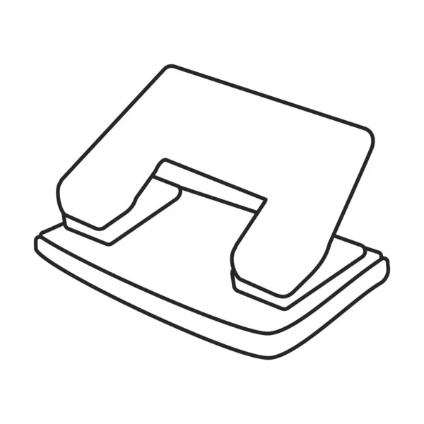 Εικονίδιο περίγραμμα διάνυσμα χαρτί Puncher. Εικονογράφηση διάνυσμα τρύπα χαρτί σε λευκό φόντο. Μεμονωμένο εικονίδιο περίγραμμα του γροθιά . — Διανυσματικό Αρχείο