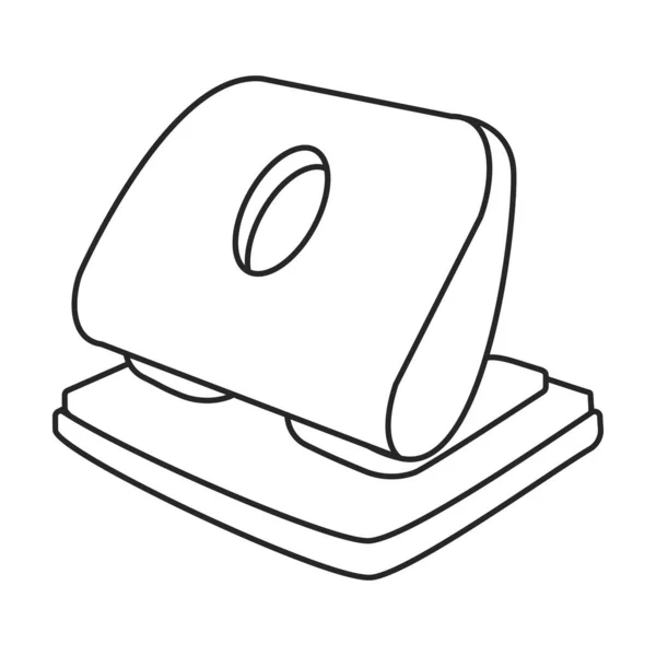 Puncher ícone contorno vetor de papel. Papel de furo de ilustração vetorial sobre fundo branco. Ícone de ilustração de contorno isolado de soco . — Vetor de Stock