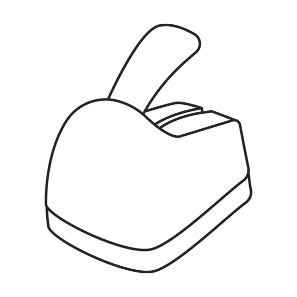 Puncher icono de contorno de papel vectorial. Papel agujero de ilustración vectorial sobre fondo blanco. Icono de ilustración de contorno aislado del punzón . — Archivo Imágenes Vectoriales