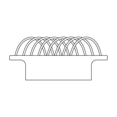 Çeşme su vektörü ana hatları simgesi. Beyaz arkaplanda vektör illüstrasyon şelalesi. Çeşme suyunun izole edilmiş taslak çizim simgesi .