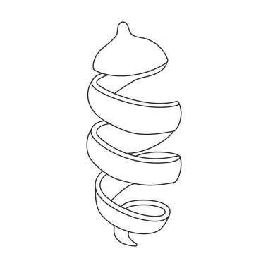 Limon vektör taslak simgesi. Beyaz arka planda vektör illüstrasyon narenciyesi. İzole edilmiş taslak çizimi limon resimleme simgesi .