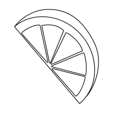 Limon vektör taslak simgesi. Beyaz arka planda vektör illüstrasyon narenciyesi. İzole edilmiş taslak çizimi limon resimleme simgesi .