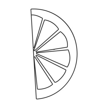Limon vektör taslak simgesi. Beyaz arka planda vektör illüstrasyon narenciyesi. İzole edilmiş taslak çizimi limon resimleme simgesi .