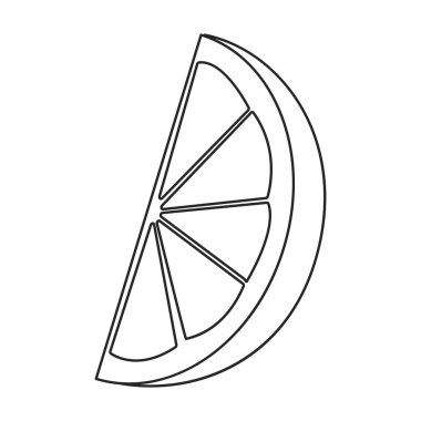 Limon vektör taslak simgesi. Beyaz arka planda vektör illüstrasyon narenciyesi. İzole edilmiş taslak çizimi limon resimleme simgesi .