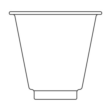 Ekşi krema vektör simgesi. Beyaz arkaplan ekşi krema üzerine izole edilmiş taslak vektör simgesi.