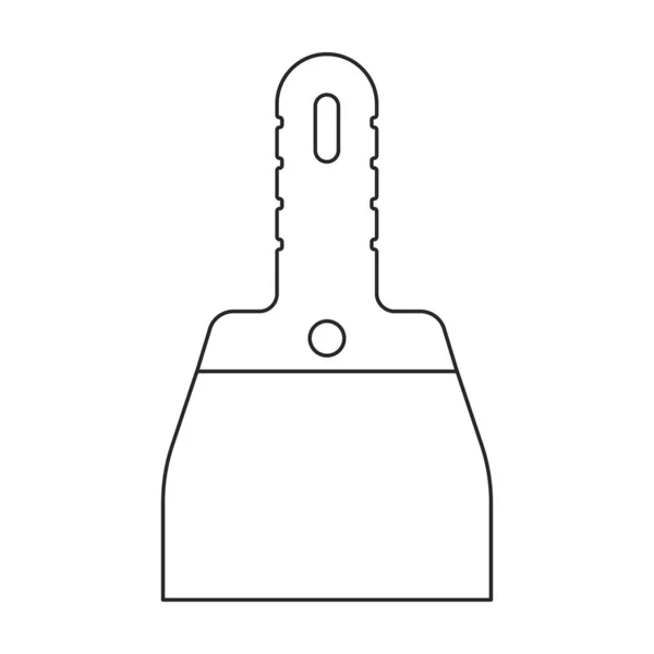 Trowel para ícone contorno vetor de alvenaria. Ferramenta de ilustração vetorial para alvenaria sobre fundo branco. Ícone de ilustração de contorno isolado de espátula . — Vetor de Stock