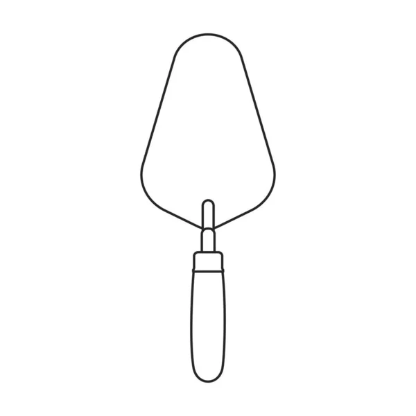 Trowel para ícone contorno vetor de alvenaria. Ferramenta de ilustração vetorial para alvenaria sobre fundo branco. Ícone de ilustração de contorno isolado de espátula . — Vetor de Stock