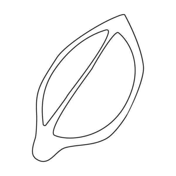 Icono del contorno del vector limón. Ilustración vectorial cítricos sobre fondo blanco. Icono de ilustración de contorno aislado de limón . — Archivo Imágenes Vectoriales