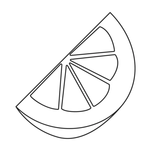 Лимонний вектор значок контуру. Векторна ілюстрація цитрусових на білому тлі. Ізольована контурна ілюстрація значка лимона  . — стоковий вектор