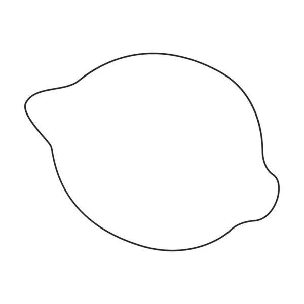 Icône contour vectoriel citron. Illustration vectorielle agrumes sur fond blanc. Isolée illustration de contour icône de citron . — Image vectorielle