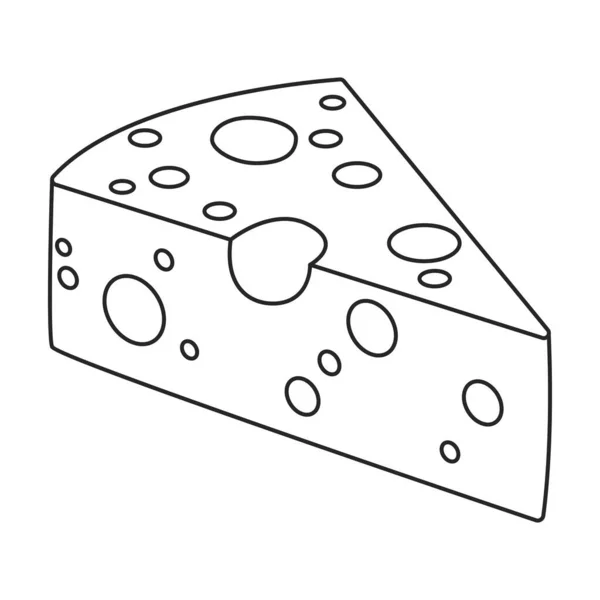 Cheese Vector icon.Outline Vektor Symbol isoliert auf weißem Hintergrund Käse. — Stockvektor