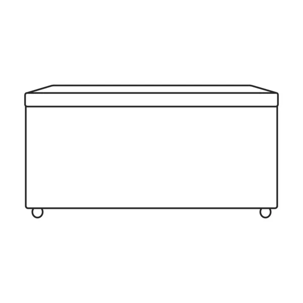 Εικονίδιο διανυσματικού περιγράμματος κατάψυξης. Vector illustration ψυγείο σε λευκό φόντο. Μεμονωμένη εικόνα περίγραμμα του καταψύκτη. — Διανυσματικό Αρχείο