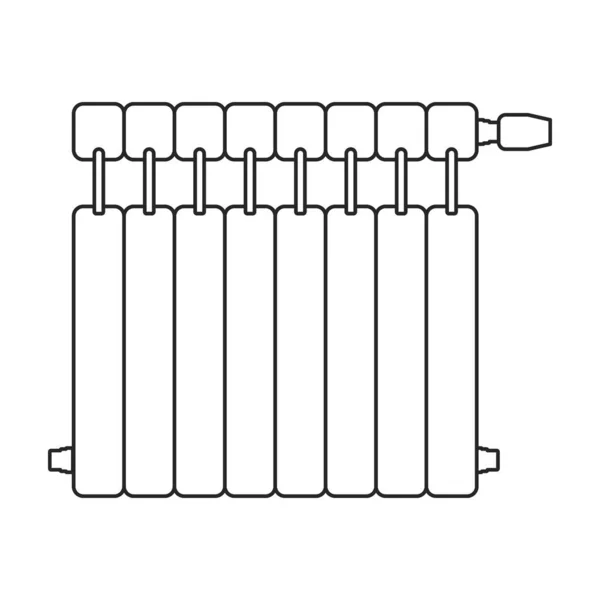 Umrisssymbol für Heizungsvektoren. Vektor-Illustration Kessel auf weißem Hintergrund. Isolierte Umrisse illustrieren Ikone der Heizung . — Stockvektor