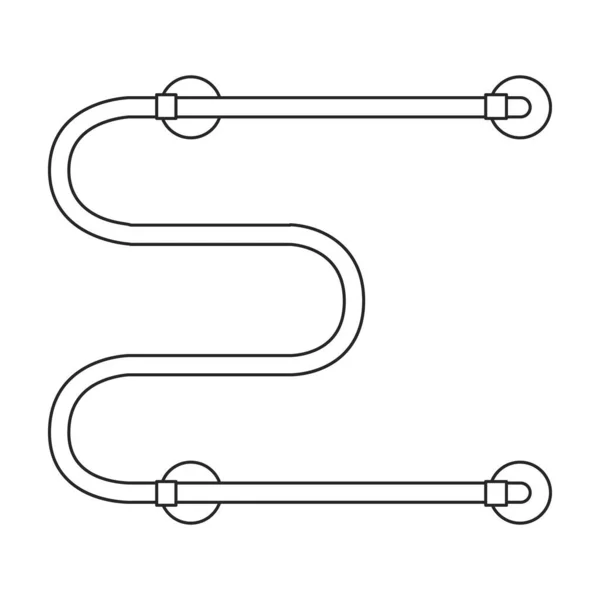 Icône de contour vectoriel du chauffage. Chaudière vectorielle illustration sur fond blanc. Illustration de contour isolée icône du chauffage . — Image vectorielle