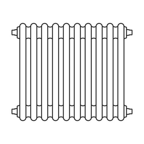 Icône de contour vectoriel du chauffage. Chaudière vectorielle illustration sur fond blanc. Illustration de contour isolée icône du chauffage . — Image vectorielle