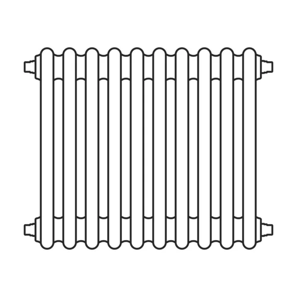 Ícone de contorno do vector aquecedor. Caldeira de ilustração vetorial sobre fundo branco. Ícone de ilustração de contorno isolado do aquecedor . — Vetor de Stock