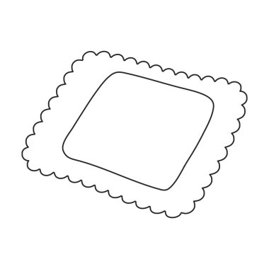 Makarna vektör ana hatları simgesi. Beyaz arka planda vektör illüstrasyon spagettisi. İzole edilmiş ana hatlı makarna çizimi simgesi.