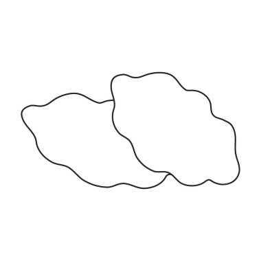 Makarna vektör ana hatları simgesi. Beyaz arka planda vektör illüstrasyon spagettisi. İzole edilmiş ana hatlı makarna çizimi simgesi.