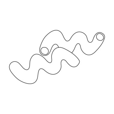 Makarna vektör ana hatları simgesi. Beyaz arka planda vektör illüstrasyon spagettisi. İzole edilmiş ana hatlı makarna çizimi simgesi.