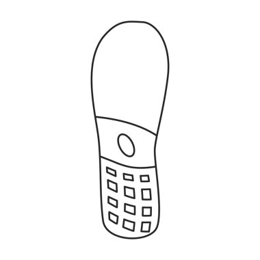 Ayak izi vektör çizgisi simgesi. Beyaz arkaplanda vektör illüstrasyon taban izi. Ayak izinin izole edilmiş taslak resimleme simgesi .