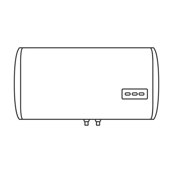 Icona del profilo vettoriale del riscaldatore. Caldaia ad illustrazione vettoriale su sfondo bianco. Isolato icona contorno illustrazione del riscaldatore . — Vettoriale Stock