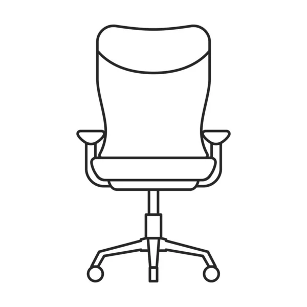 Président bureau vectoriel icône contour. Fauteuil vectoriel illustration sur fond blanc. Isolé illustration de contour icône du bureau de la chaise. — Image vectorielle