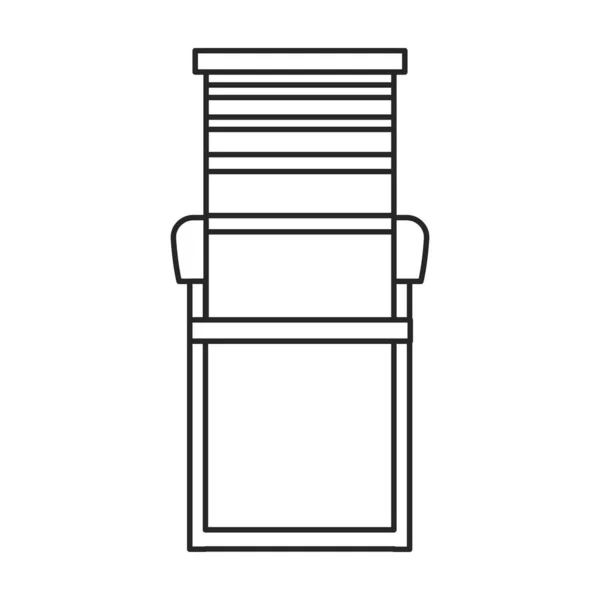 Président bureau vectoriel icône contour. Fauteuil vectoriel illustration sur fond blanc. Isolé illustration de contour icône du bureau de la chaise. — Image vectorielle