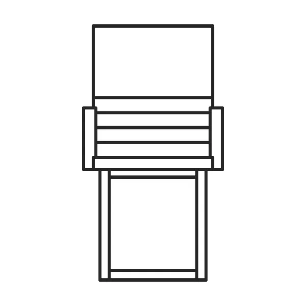 Président bureau vectoriel icône contour. Fauteuil vectoriel illustration sur fond blanc. Isolé illustration de contour icône du bureau de la chaise. — Image vectorielle