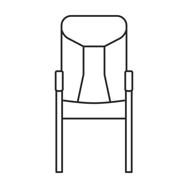 Stuhl Büro Vektor Umriss Symbol. Vector Illustration Sessel auf weißem Hintergrund. Isolierte Umrisse illustrieren die Ikone des Bürostuhls. — Stockvektor