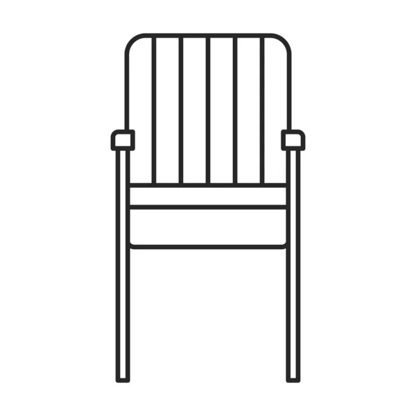 チェアオフィスベクトルアウトラインアイコン。白い背景にベクトルイラストアームチェア。椅子室の独立したアウトラインイラストアイコン. — ストックベクタ